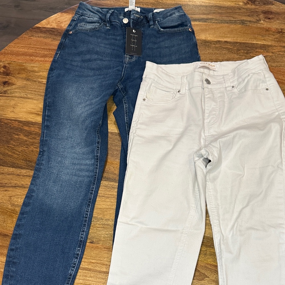 SUPER COMBO: Blue and White Jeans Set